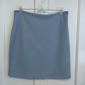 Pastel Blue Pencil Skirt